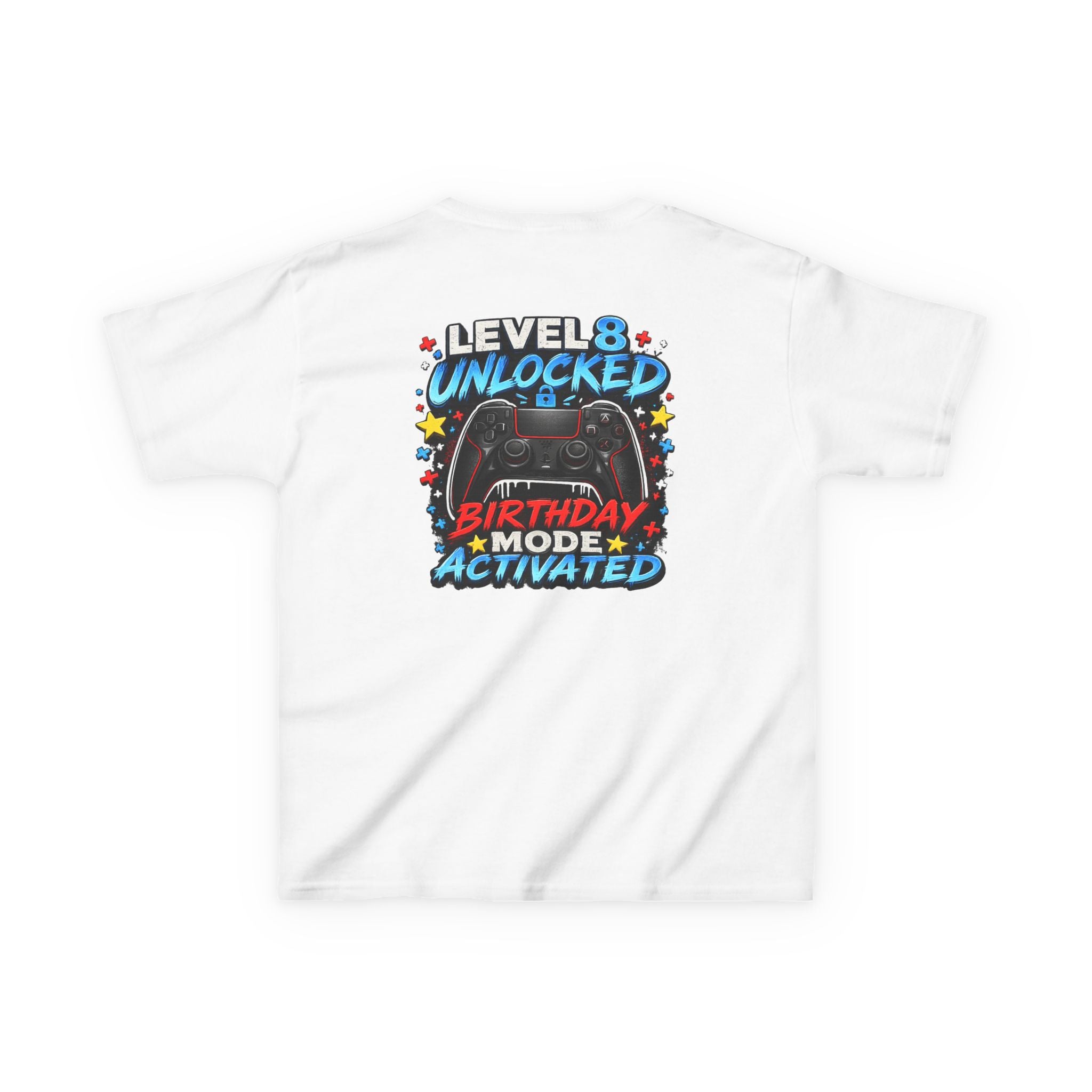 Level 8 Unlocked Birthday Mode Graphic kids Birthday T-Shirt Design