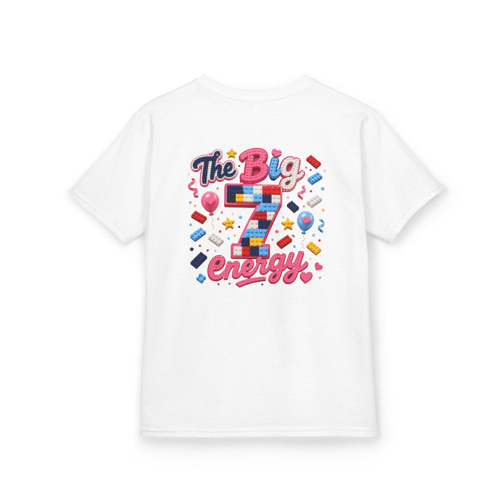 "The Big Energy 7" Graphic kids Birthday T-Shirt Design