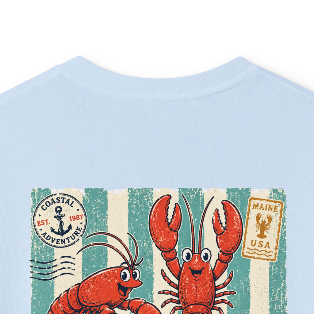 "Dockside Market" Kids Tee Retro Lobster Beach Graphic T-Shirt