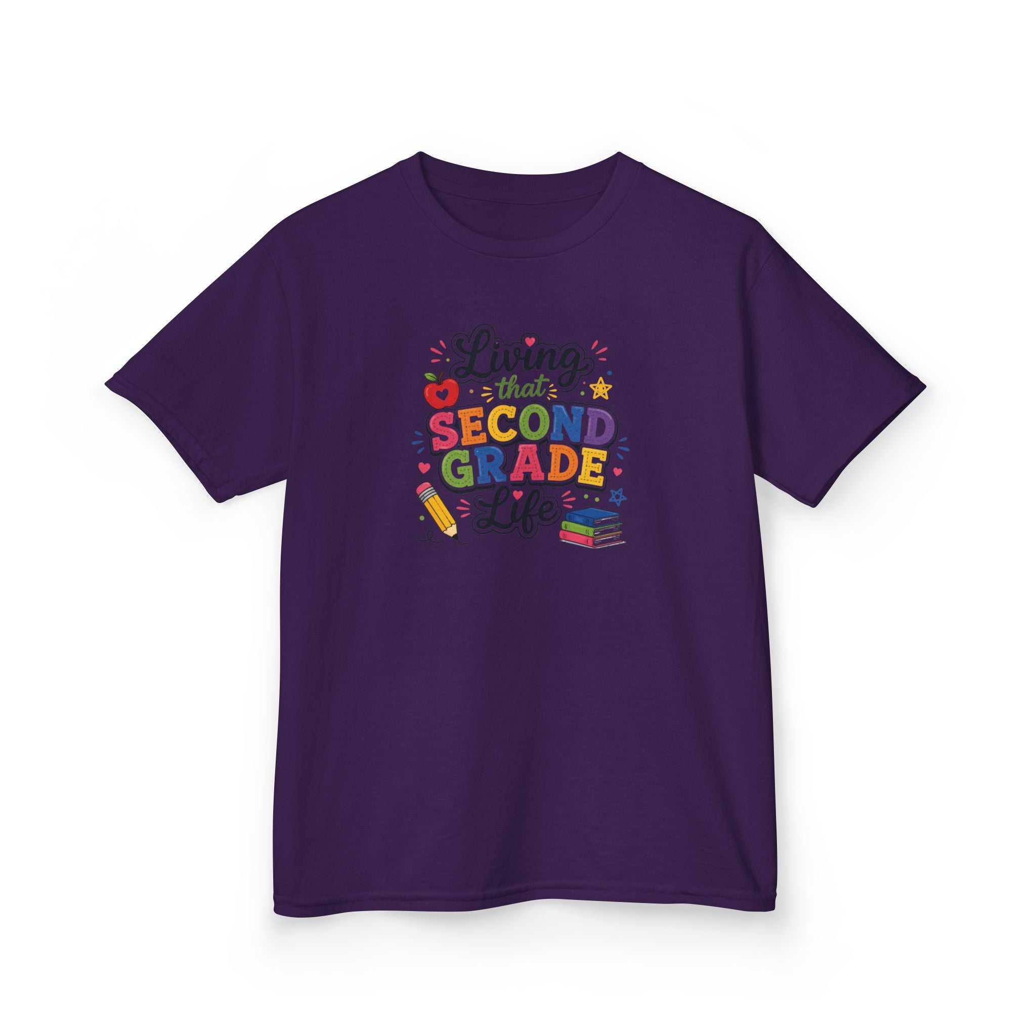 Kids T-Shirt — "Living That SECOND GRADE Life"