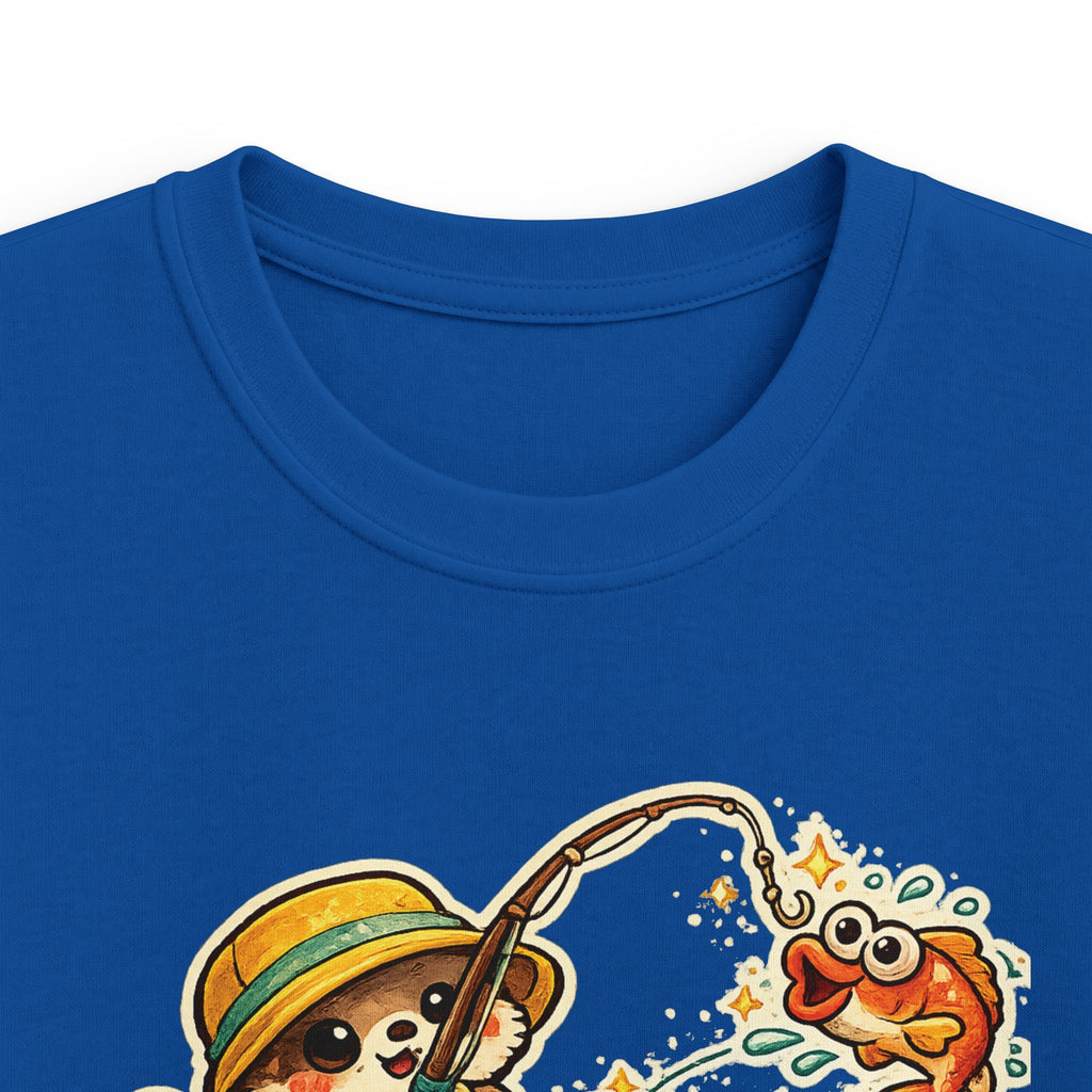 Kids Tee Cute Bear 'Gone Fishing' Graphic Tee for Boys & Girls