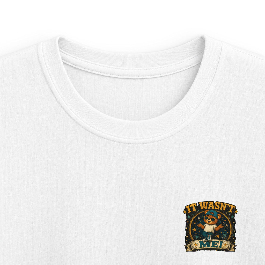Kids Tee  'It Wasn't Me!' Dancing Bear Graphic Shirt | Funny Kids Gift