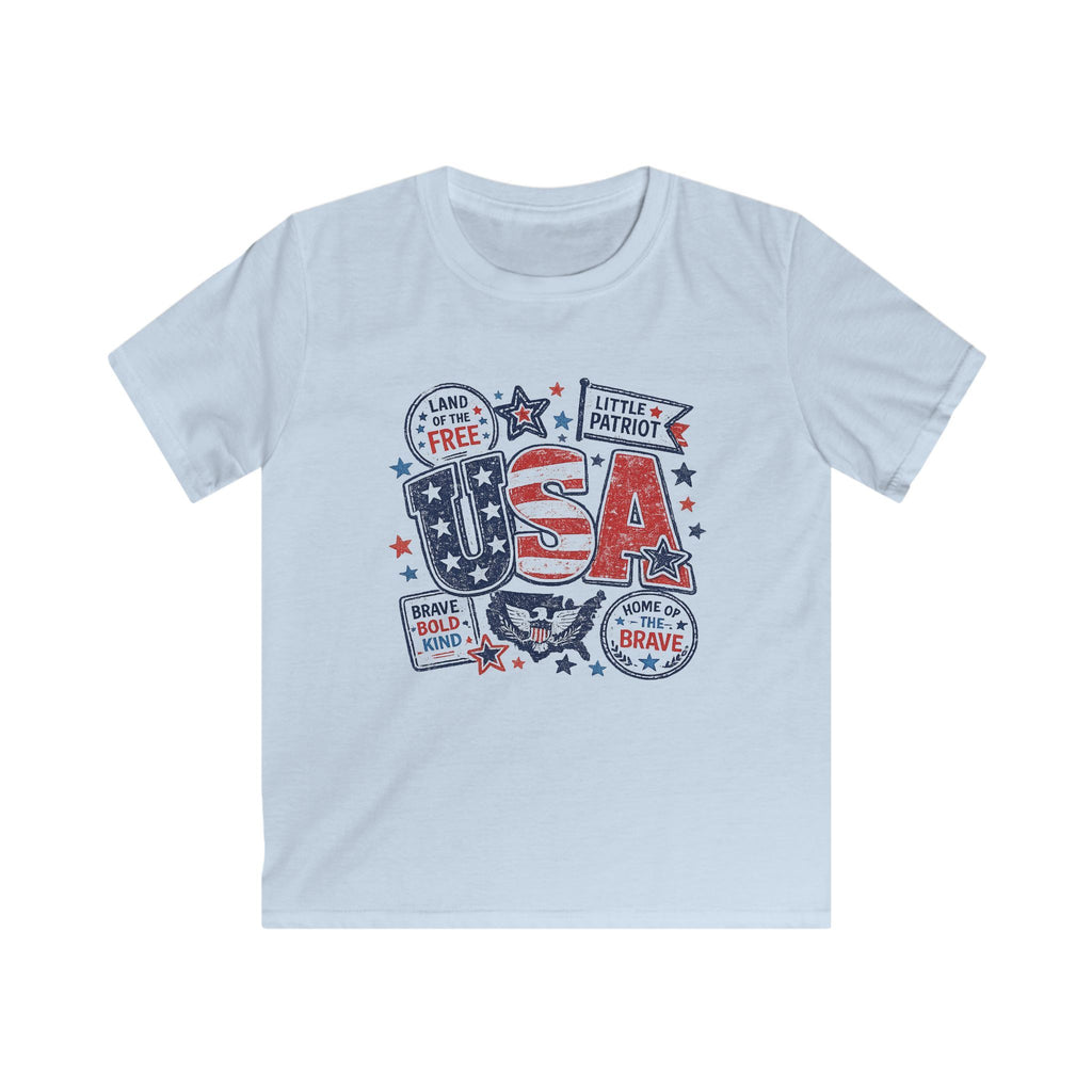 Kids USA Patriotic T-Shirt – "Little Patriot" 4th of July Tee for Boys &  Girls