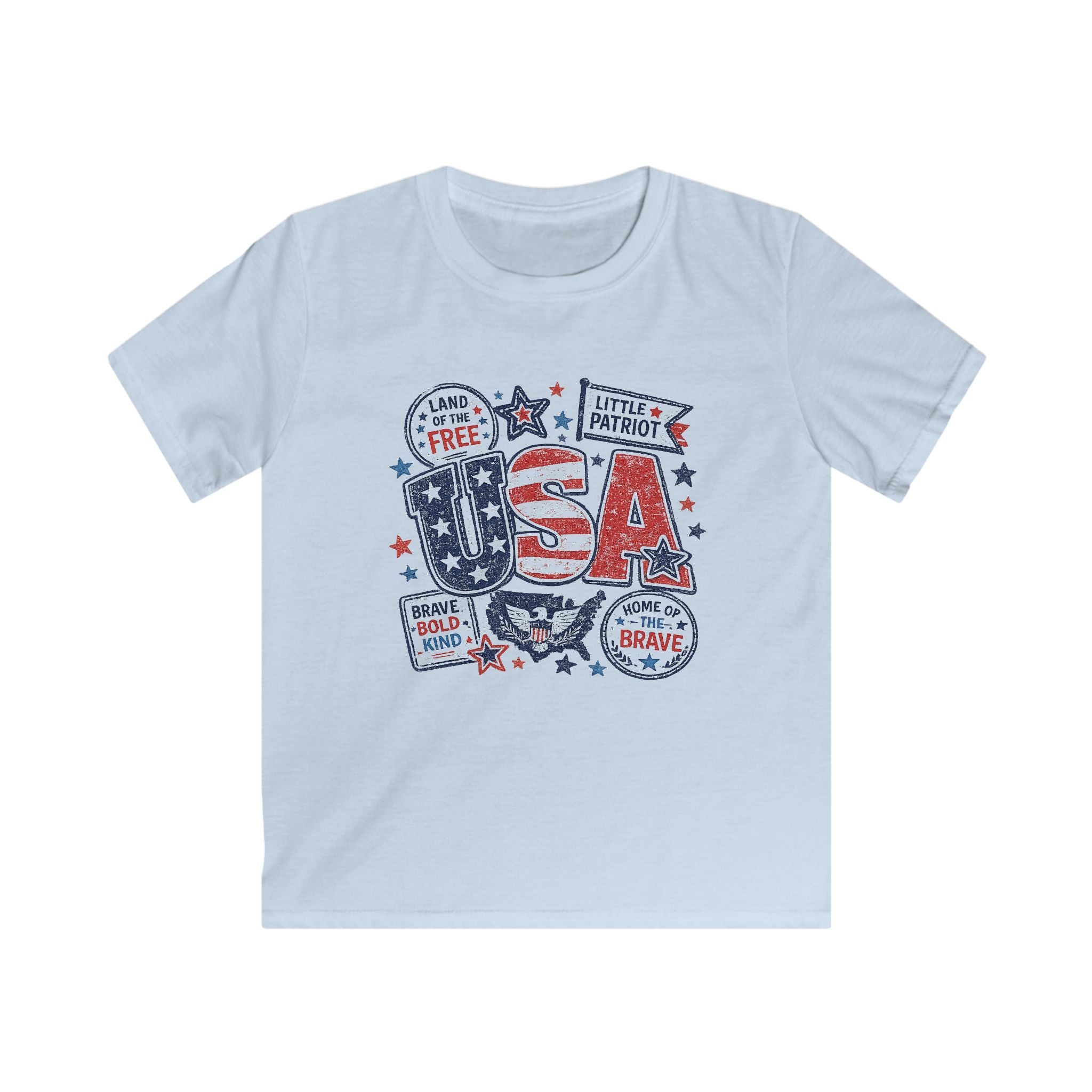 Kids USA Patriotic T-Shirt – "Little Patriot" 4th of July Tee for Boys &  Girls