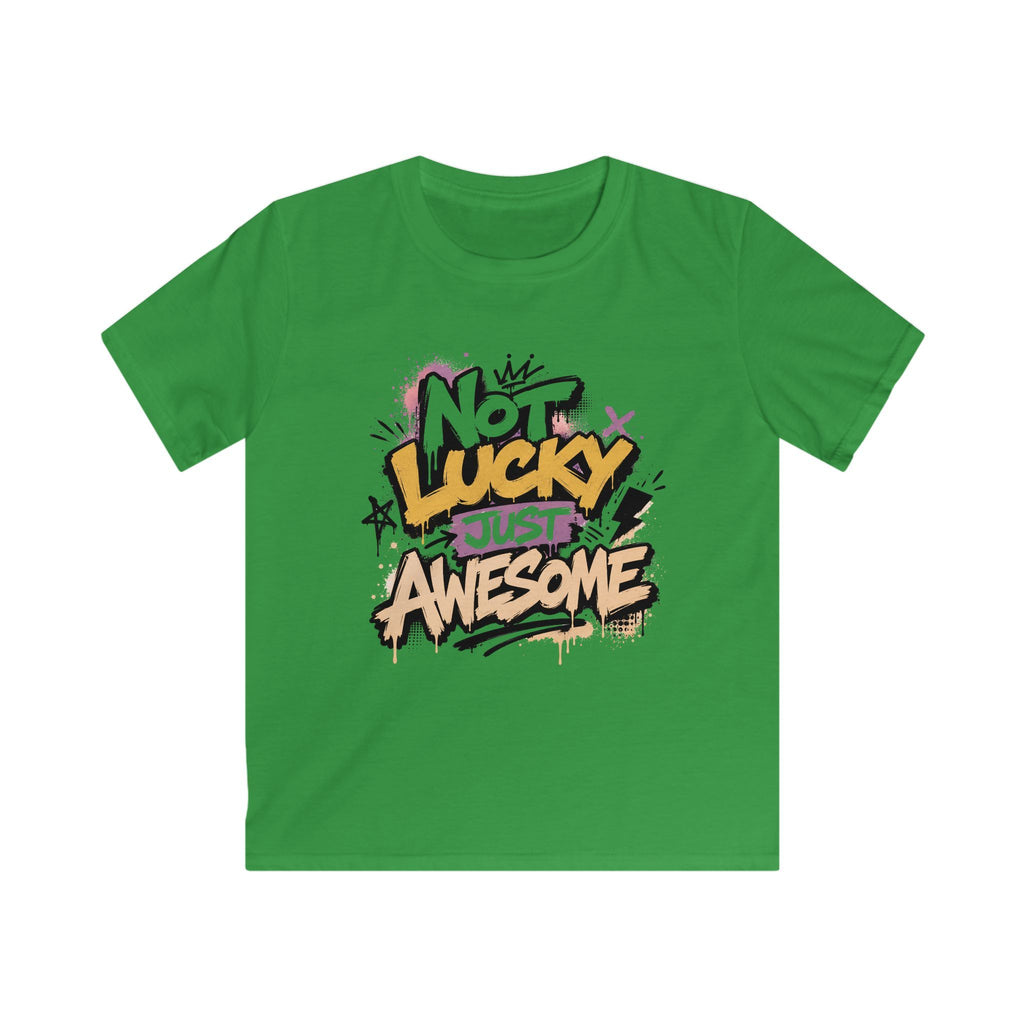 Girls & Boys Tee - "Not Lucky Just Awesome" Graphic Tee