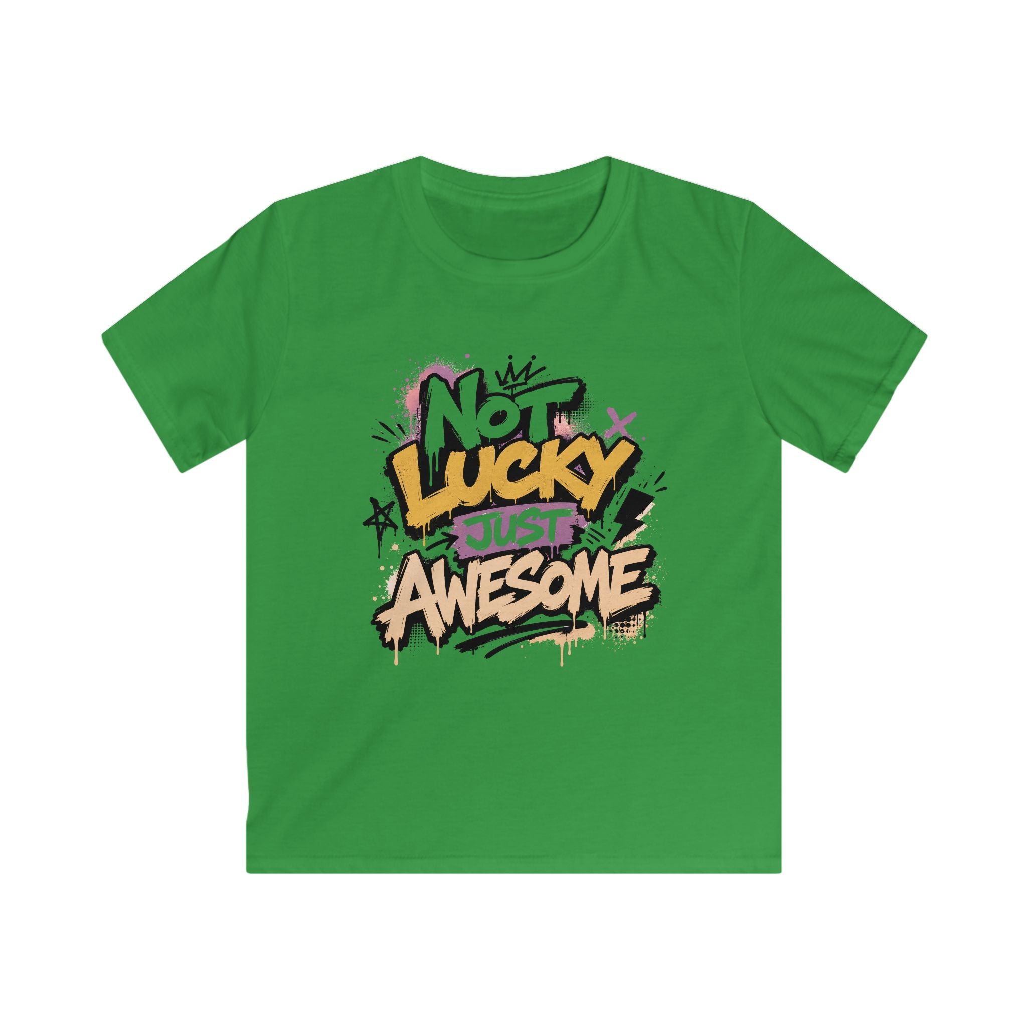 Girls & Boys Tee - "Not Lucky Just Awesome" Graphic Tee