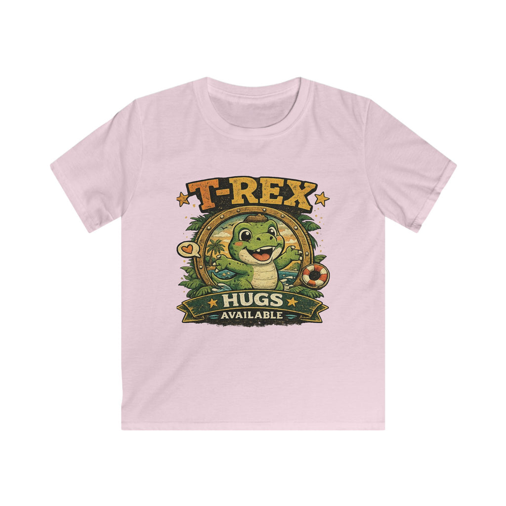 Kids T-Shirt - T-Rex Hugs Available Cute Dinosaur Tee for Boys & Girls