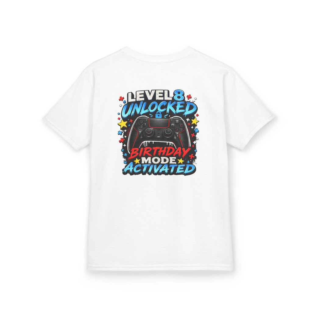 Level 8 Unlocked Birthday Mode Graphic kids Birthday T-Shirt Design