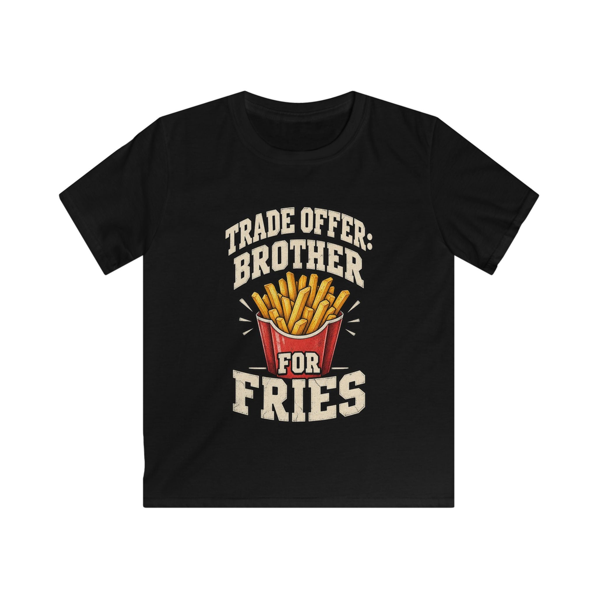 Kids 'Trade Offer: Brother for Fries' Funny Graphic Tee