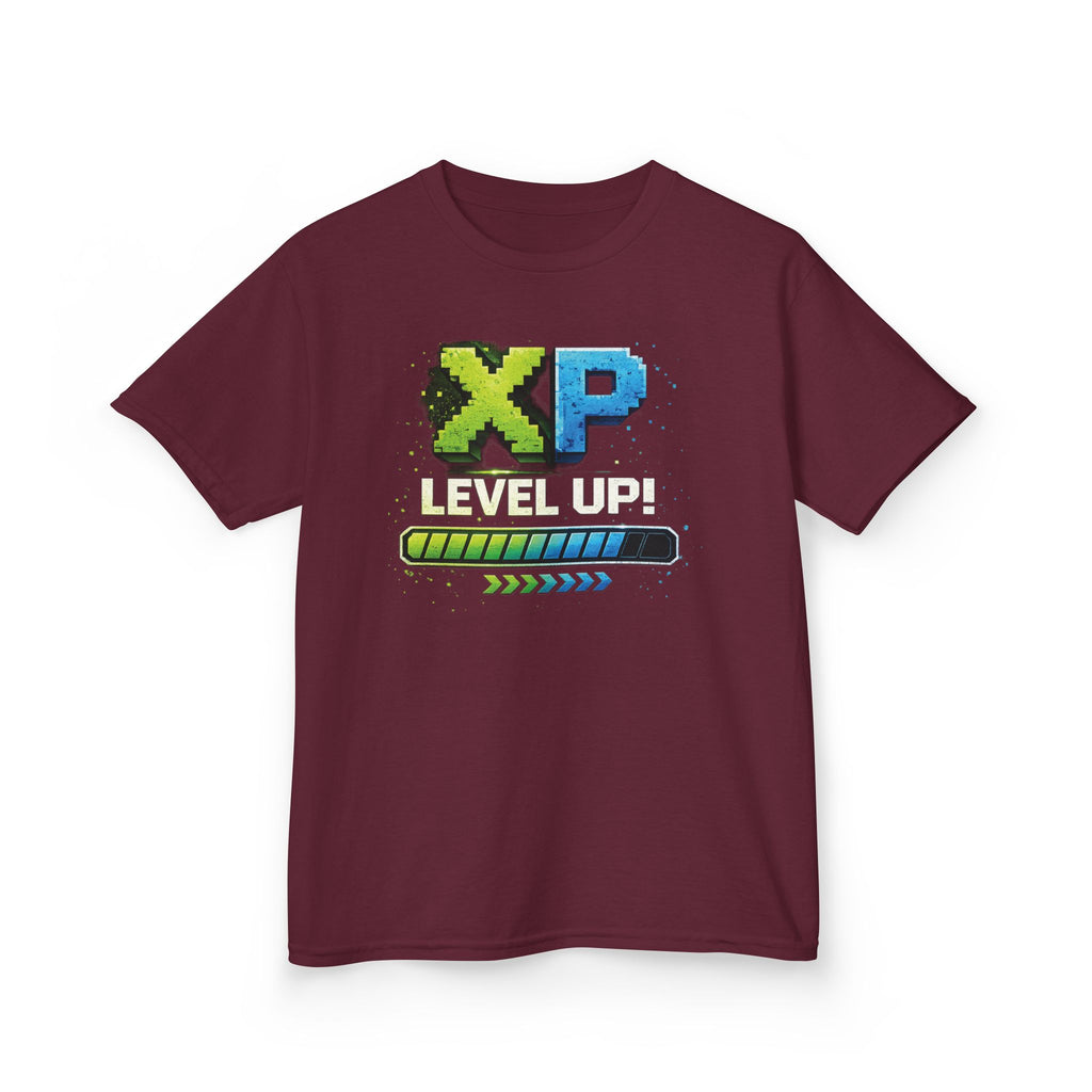 Kids T-Shirt - "XP Level Up!" Boys Gamer Progress Bar Tee