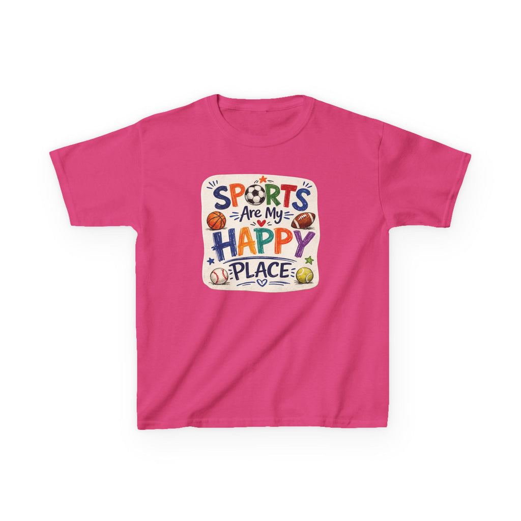 Sports Lover Gift | Sports Are My Happy Place Graphic Tee