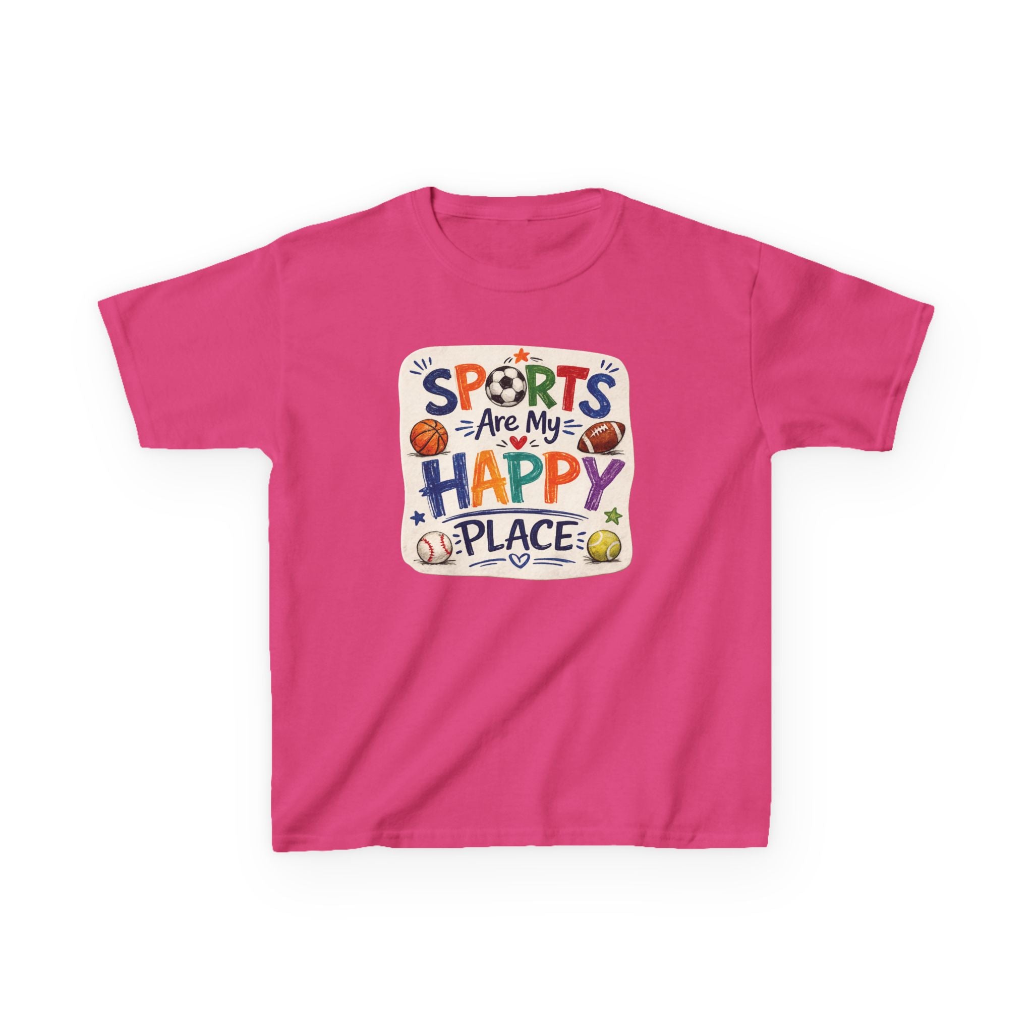 Sports Lover Gift | Sports Are My Happy Place Graphic Tee