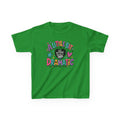 Girls Tee — "A Little Bit Dramatic" Colorful Dad Heart Graphic