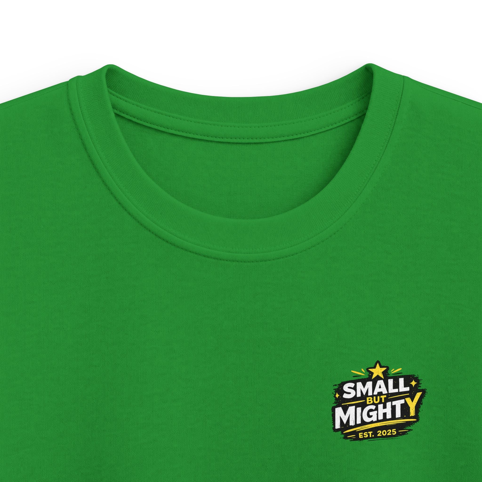 Girls & Boys T-Shirt “Small but Mighty” Graphic Tee Fun Empowering Youth Shirt (Est. 2025)