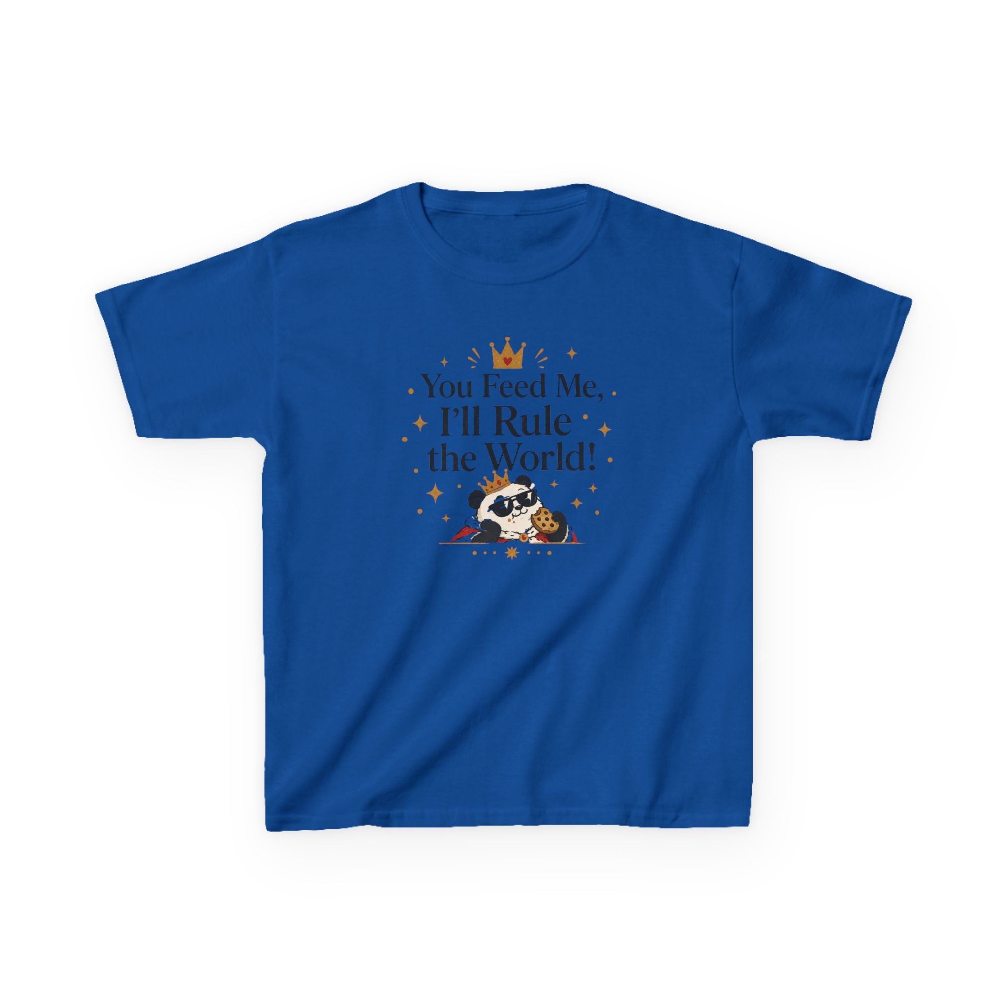 Kids Funny T-Shirt — "You Feed Me, I'll Rule the World!"