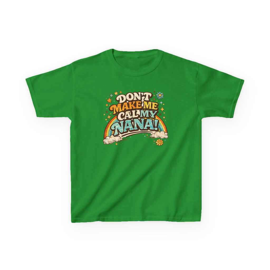 Don't Make Me Call My Nana PNG, Funny Nana Quote, Retro 70s Typography, Vintage Rainbow Shirt Design, Groovy Sublimation PNG, Printable T-Shirt Graphic, Transparent Background