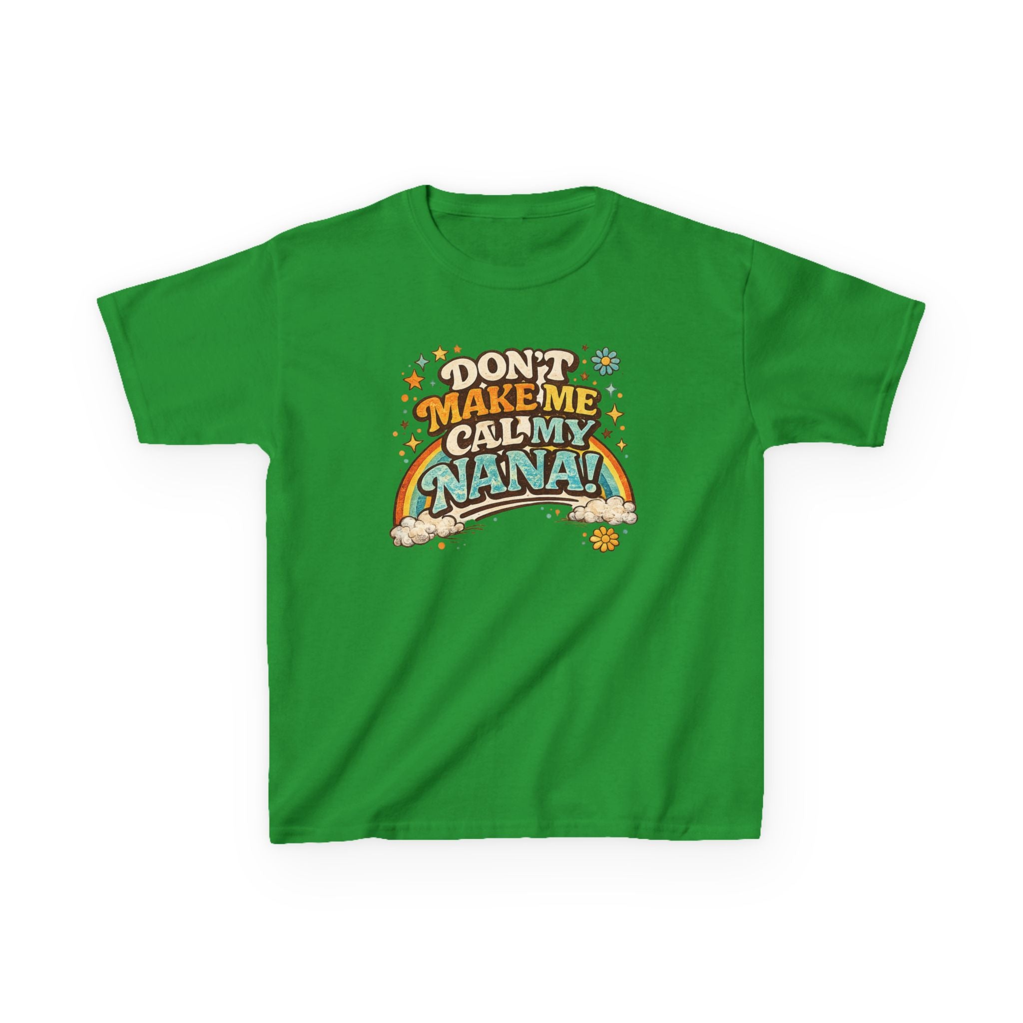 Don't Make Me Call My Nana PNG, Funny Nana Quote, Retro 70s Typography, Vintage Rainbow Shirt Design, Groovy Sublimation PNG, Printable T-Shirt Graphic, Transparent Background