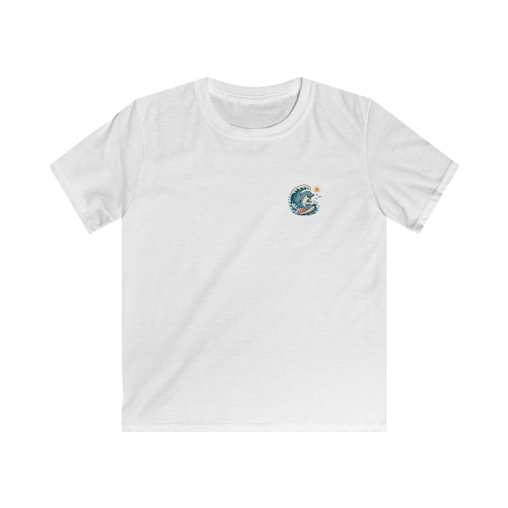 Ocean Adventure Kids Tee 'Catch the Good Tide' Dolphin Surf Graphic