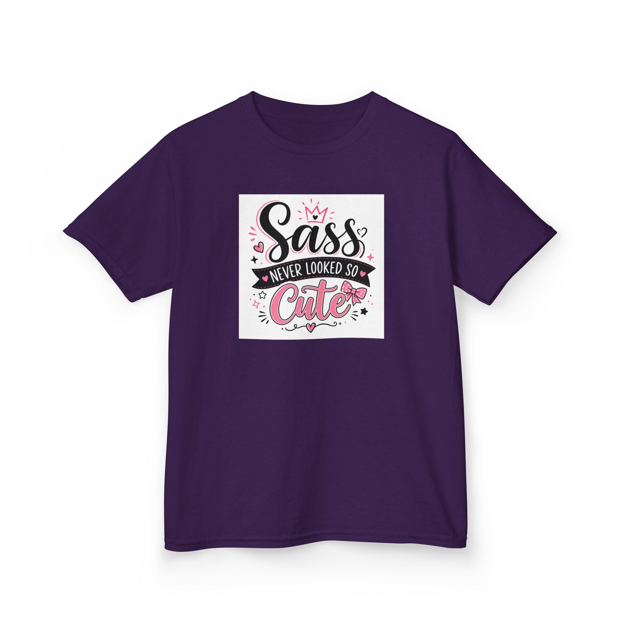 "Sass never looked so cute" Girls Graphic Family T-Shirt Design