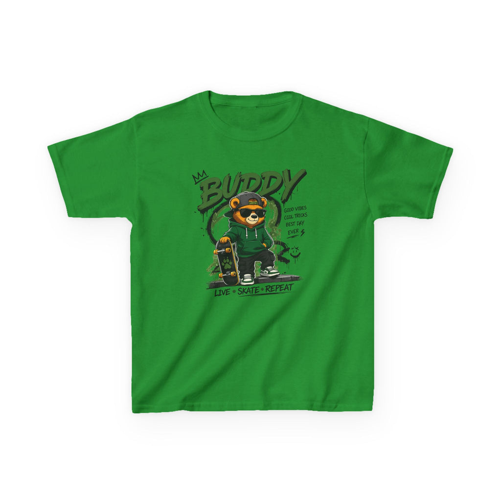 Kids Skateboard Tee "Buddy" Graphic Live • Skate • Repeat Boys and Girls Graphic Tee