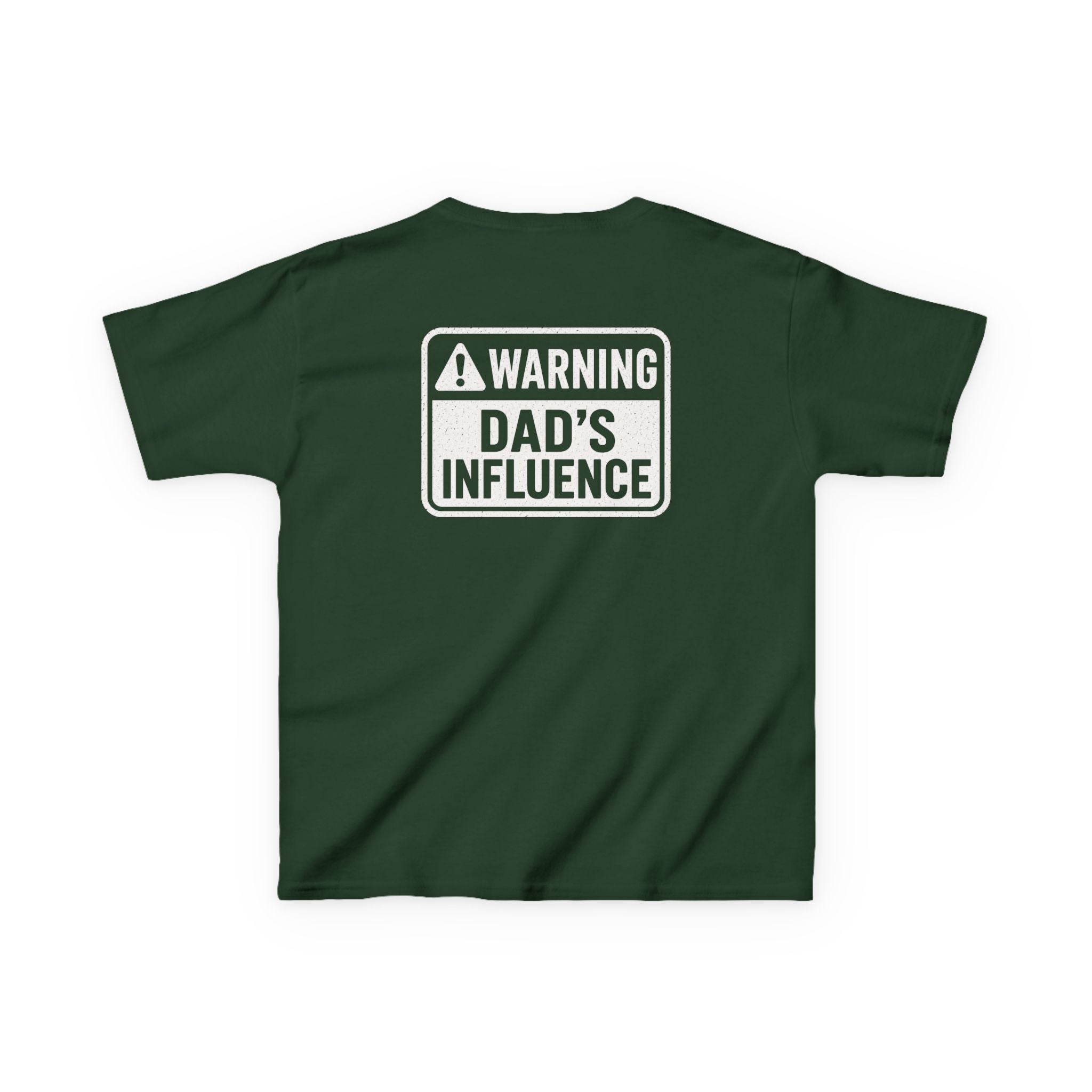 Warning "Dad Influence" Humor Graphic T-Shirt Design