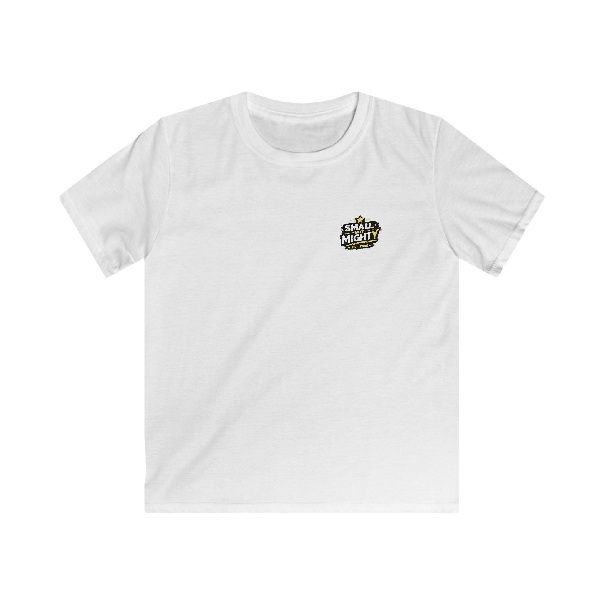 Girls & Boys T-Shirt “Small but Mighty” Graphic Tee Fun Empowering Youth Shirt (Est. 2025)