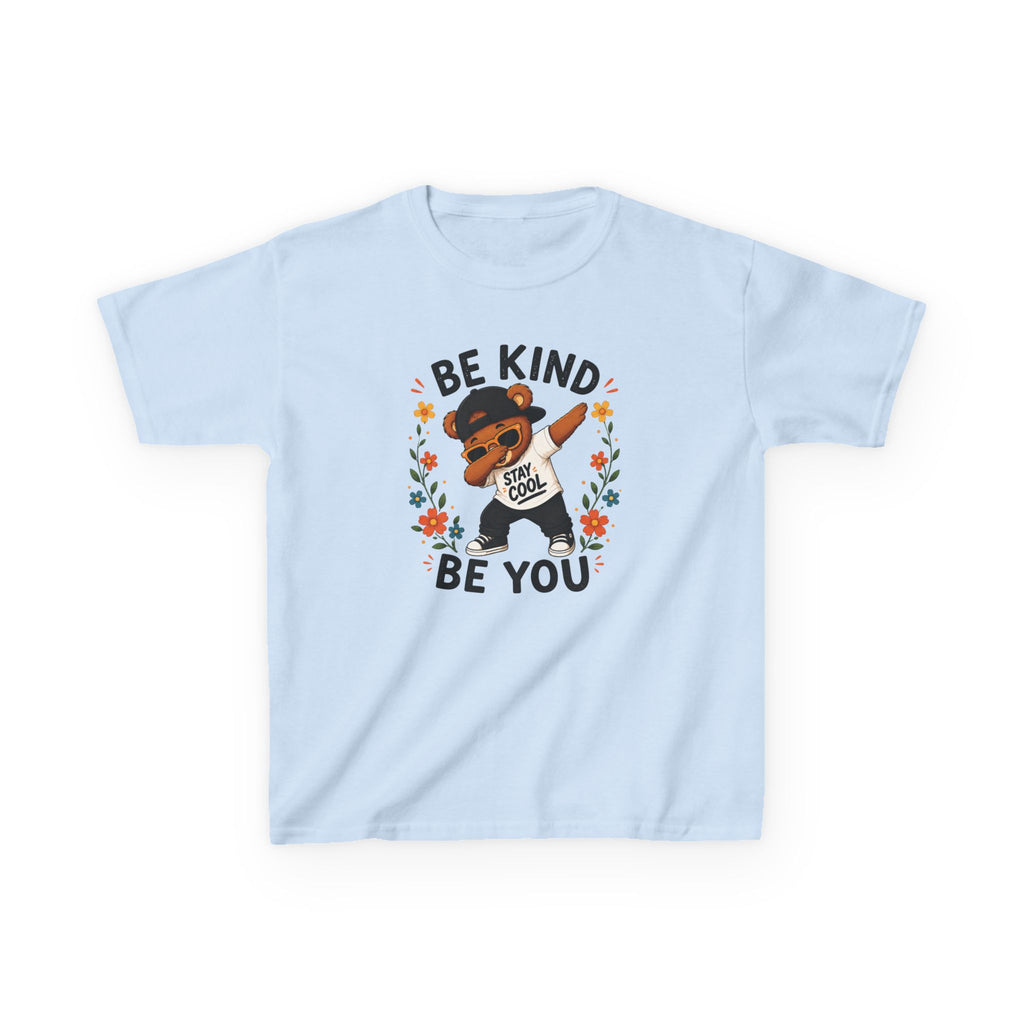 Kids "Be Kind Be You" Buddy T-Shirt Cute Positive Message Tee for Children