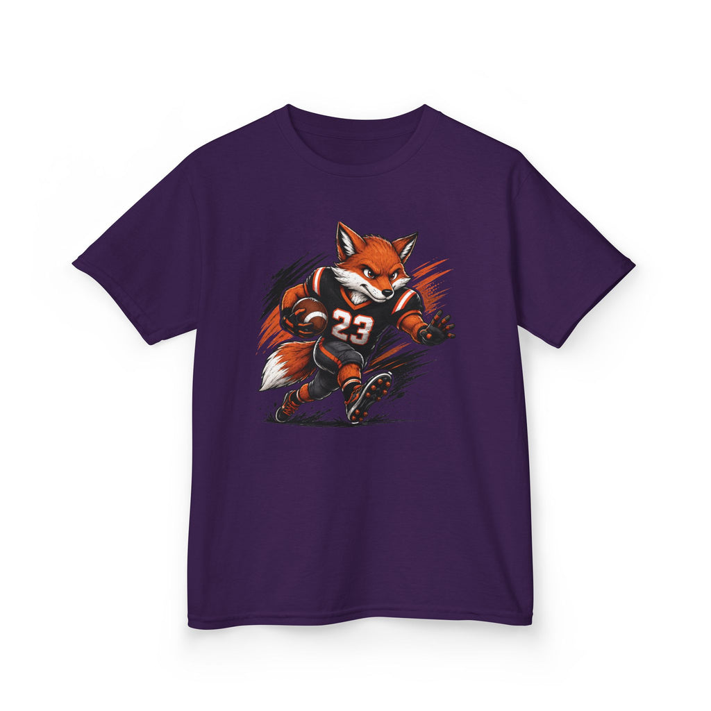 Football Fox T-Shirt | Cool Fox Football Player Graphic | Kids Football Tee | Youth Sports Animal Shirt | Football Lover Gift