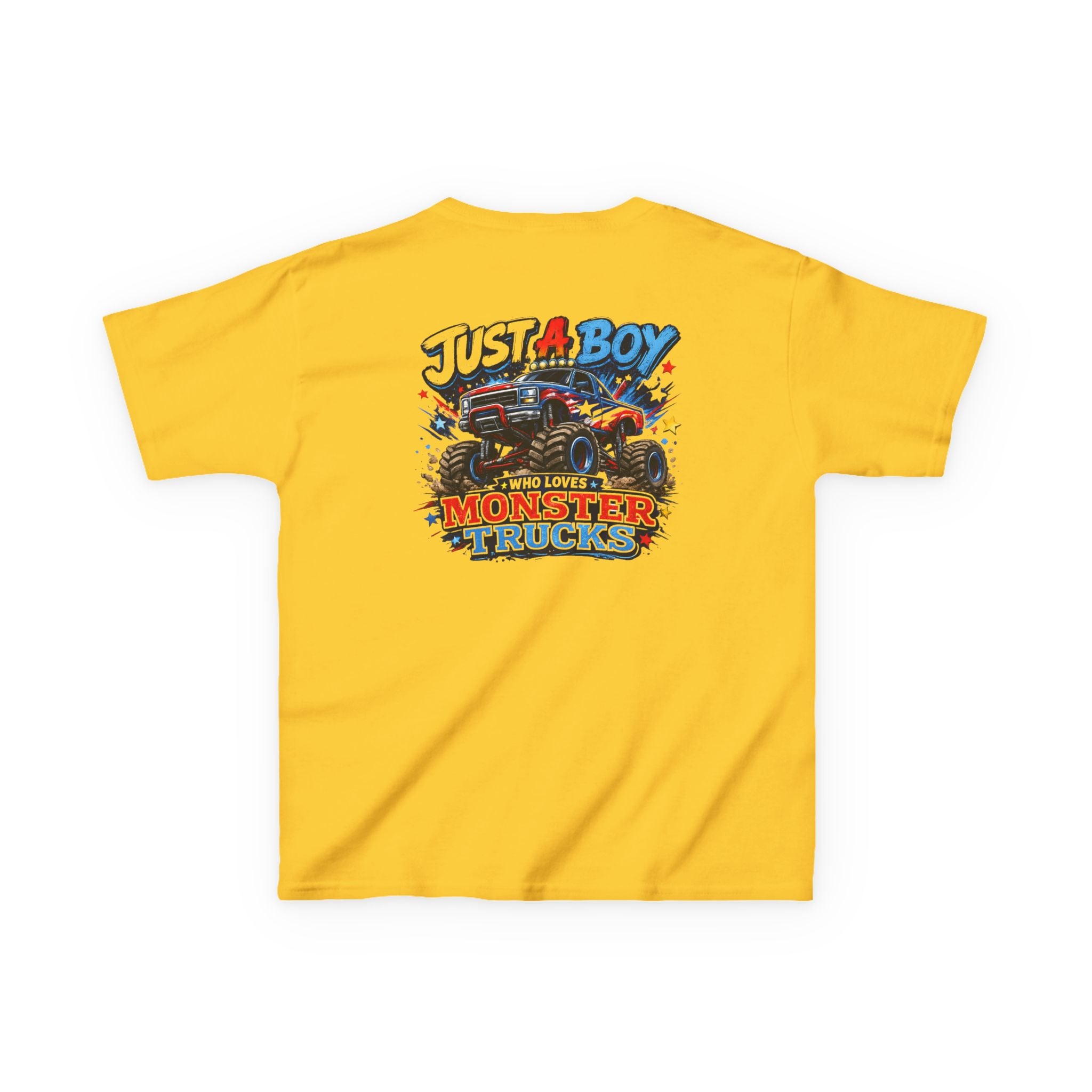 "Just A Boy Who Loves Monster Truck" Graphic kids Birthday T-Shirt Design