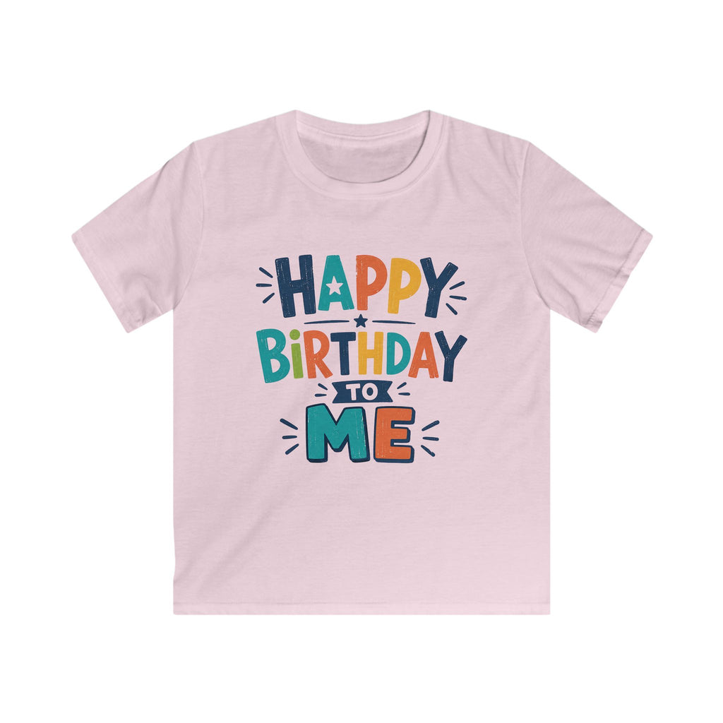 Kids Birthday Tee "Happy Birthday to Me" Colorful Party Shirt
