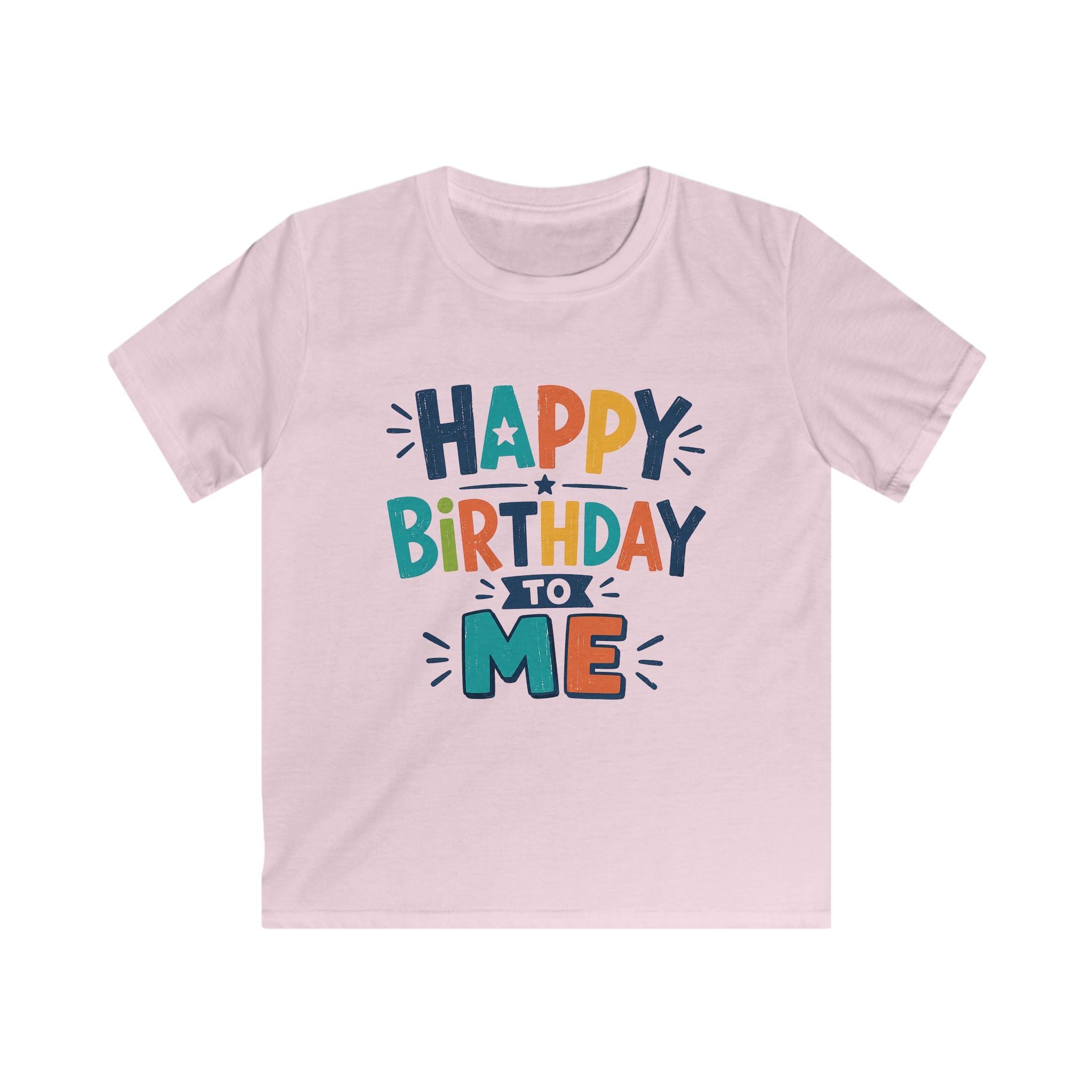 Kids Birthday Tee "Happy Birthday to Me" Colorful Party Shirt
