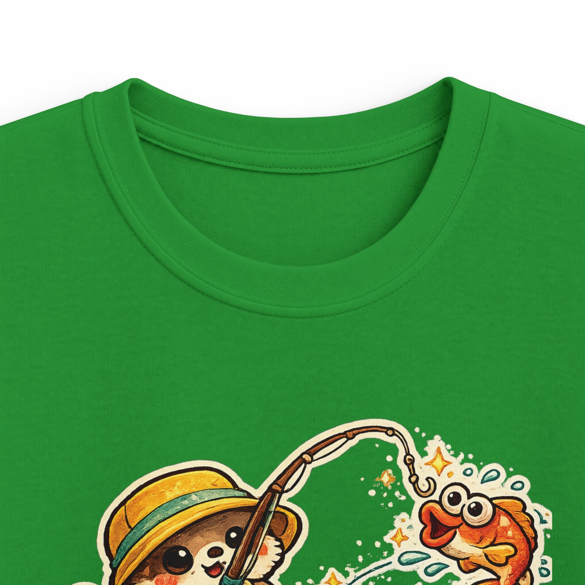 Kids Tee Cute Bear 'Gone Fishing' Graphic Tee for Boys & Girls