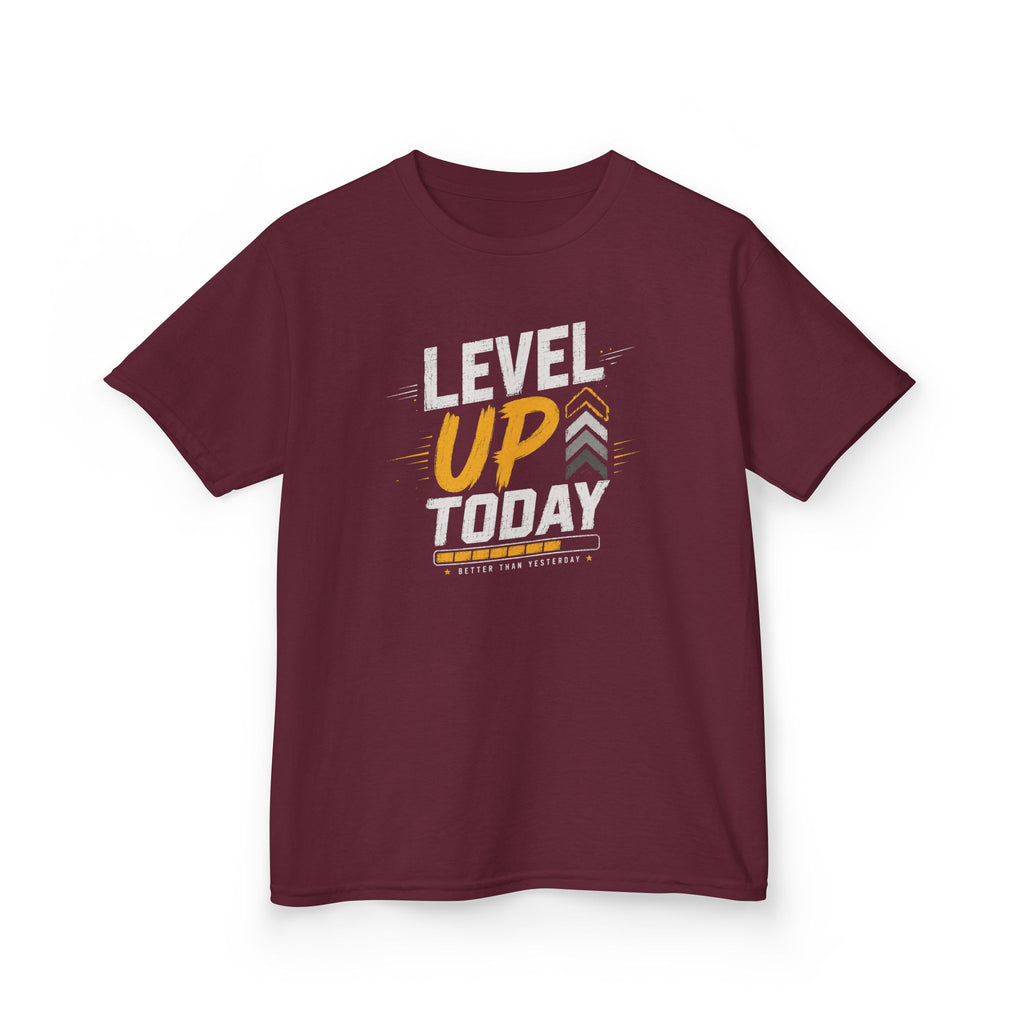 Kids "Level Up Today" Boys and Girls Graphic Tee Birthday Gamer Shirt