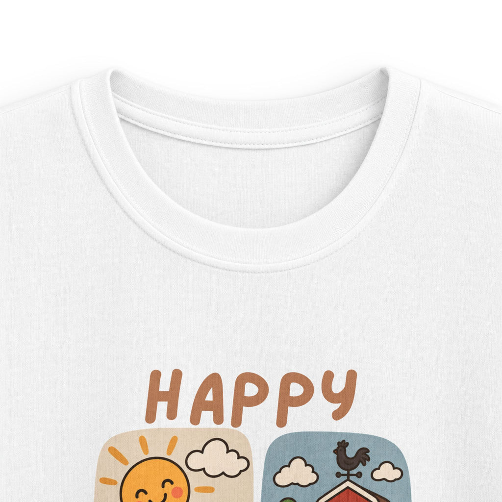 Boys T-Shirt "Happy Farm" Cute Barnyard Graphic Tee for Children