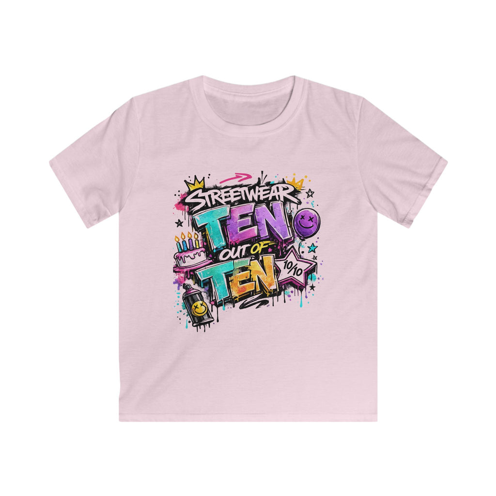 Kids Streetwear "Ten Out of Ten" Birthday Graphic Tee