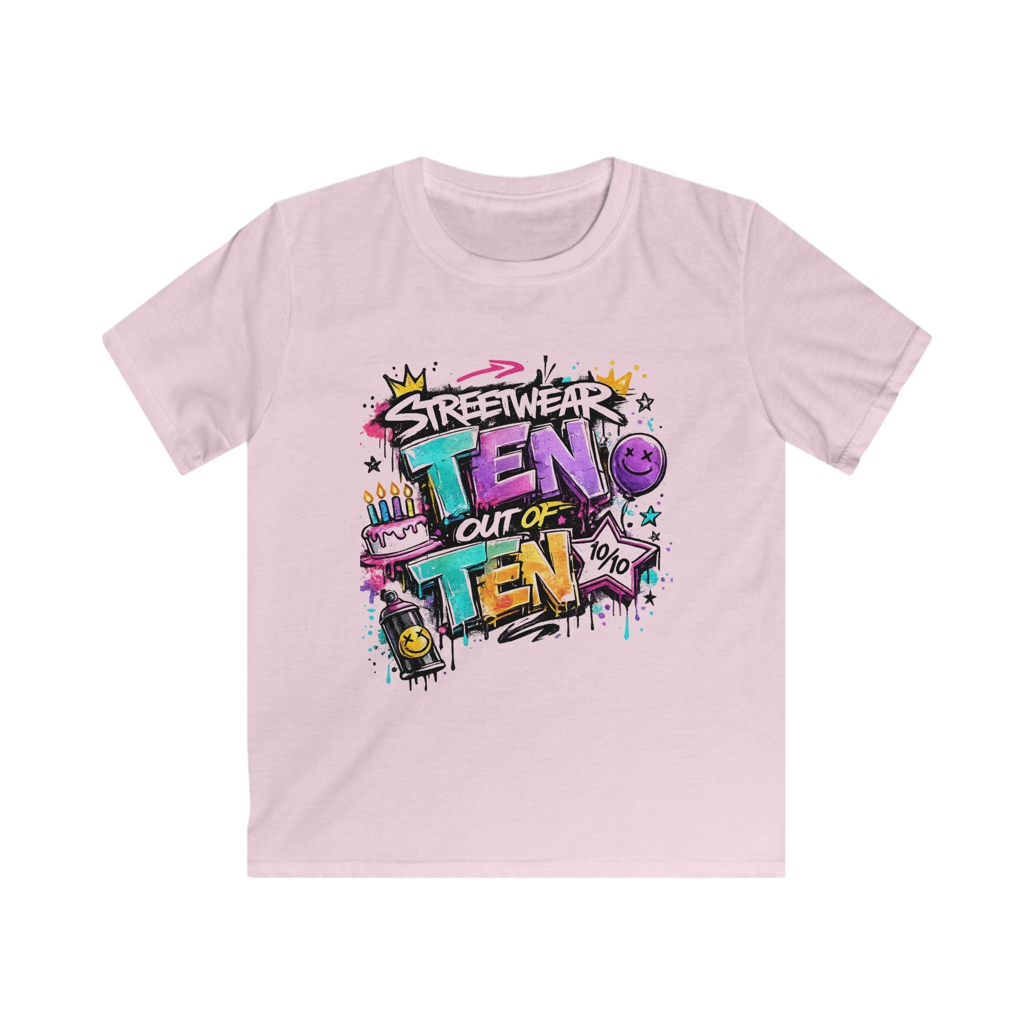 Kids Streetwear "Ten Out of Ten" Birthday Graphic Tee