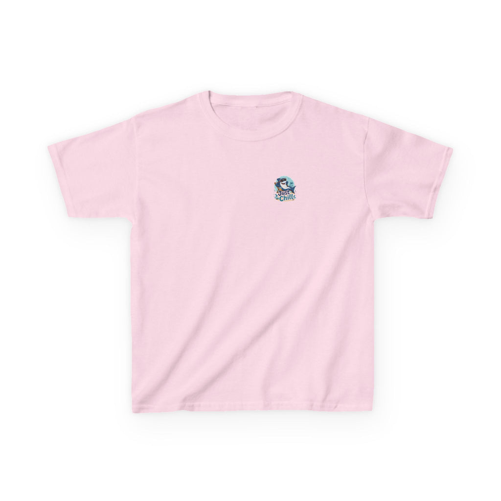 Kids Tee 'Just Chill' Surfing Shark Girls and Boys Graphic