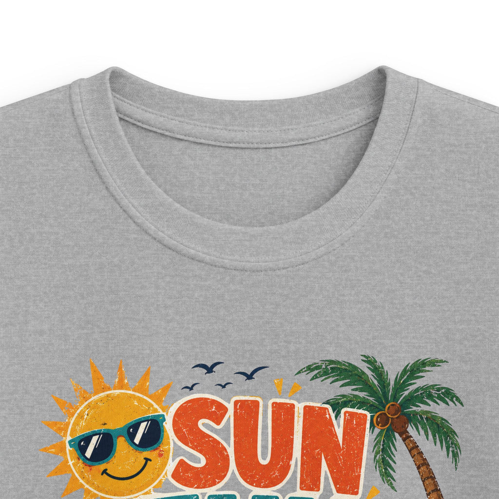 Kids Tee - "Sun Fun Done? Nope!" Tropical Beach Summer Vacation Shirt