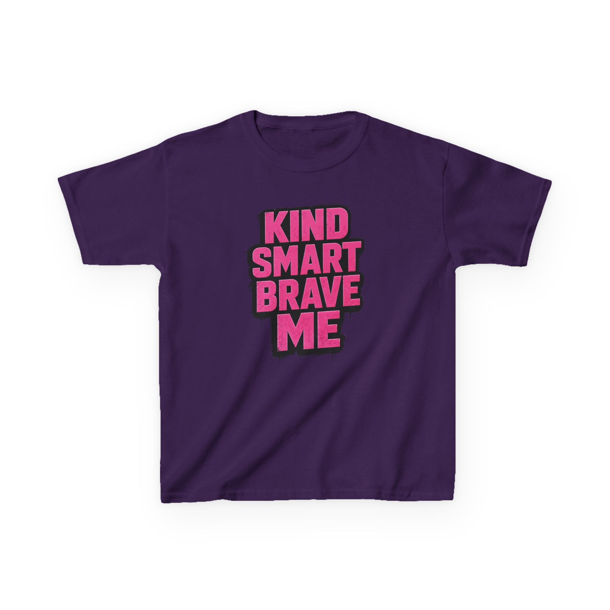 Girls Tee "Kind Smart Brave Me" Positive Affirmation Graphic