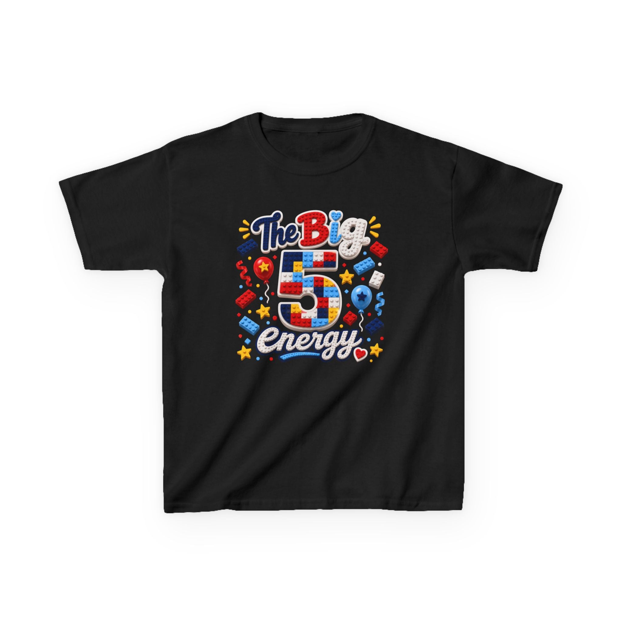 "The Big 5" Graphic kids Birthday T-Shirt Design
