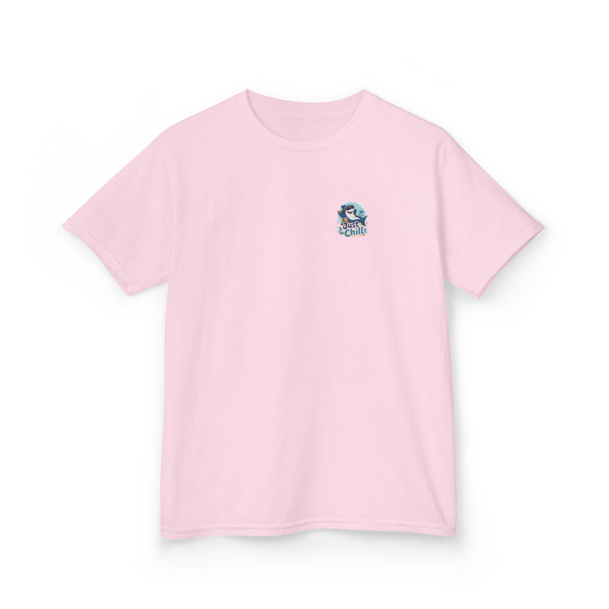 Kids Tee 'Just Chill' Surfing Shark Girls and Boys Graphic