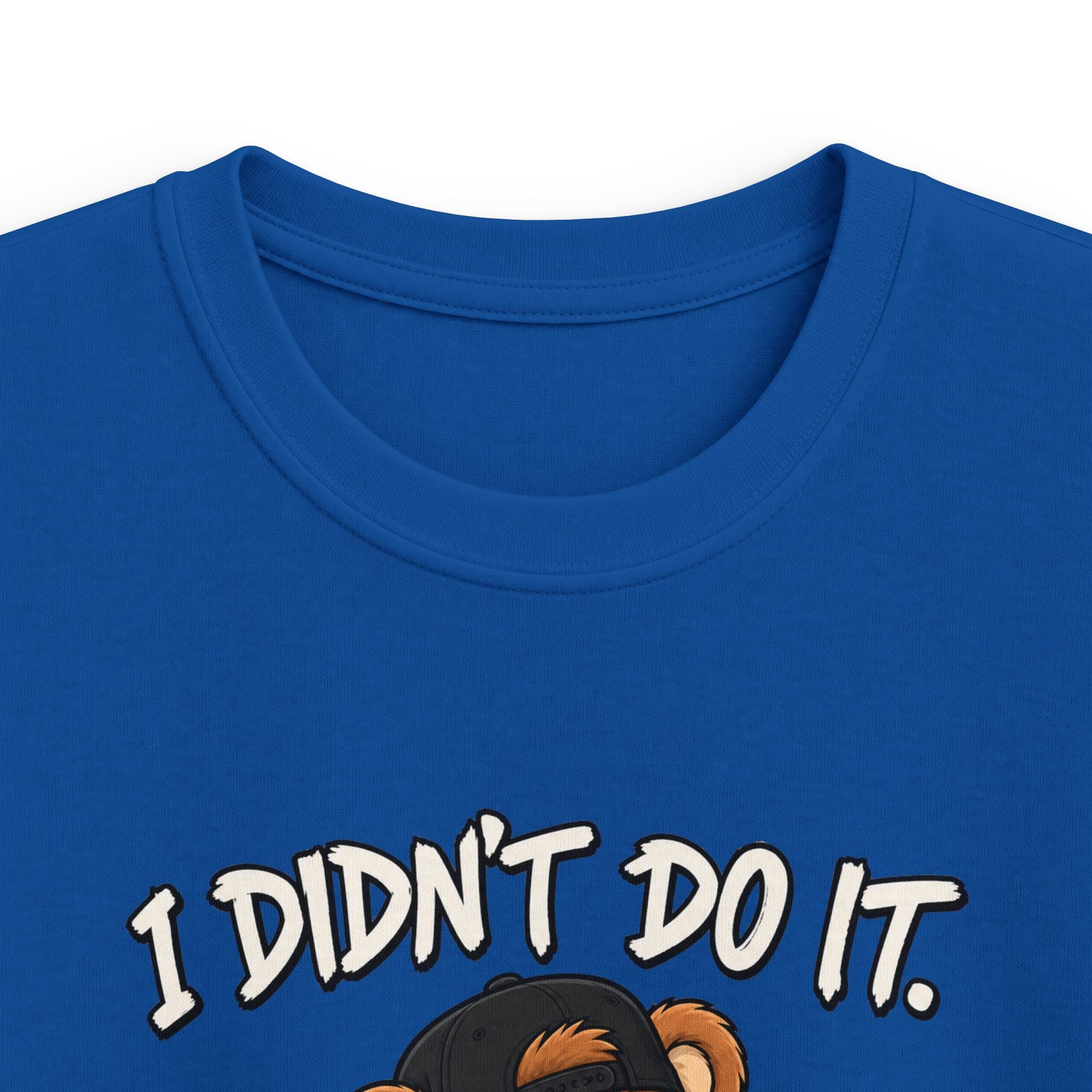Kids Skateboard Tee "I Didn't Do It" Bear Funny Graphic Shirt
