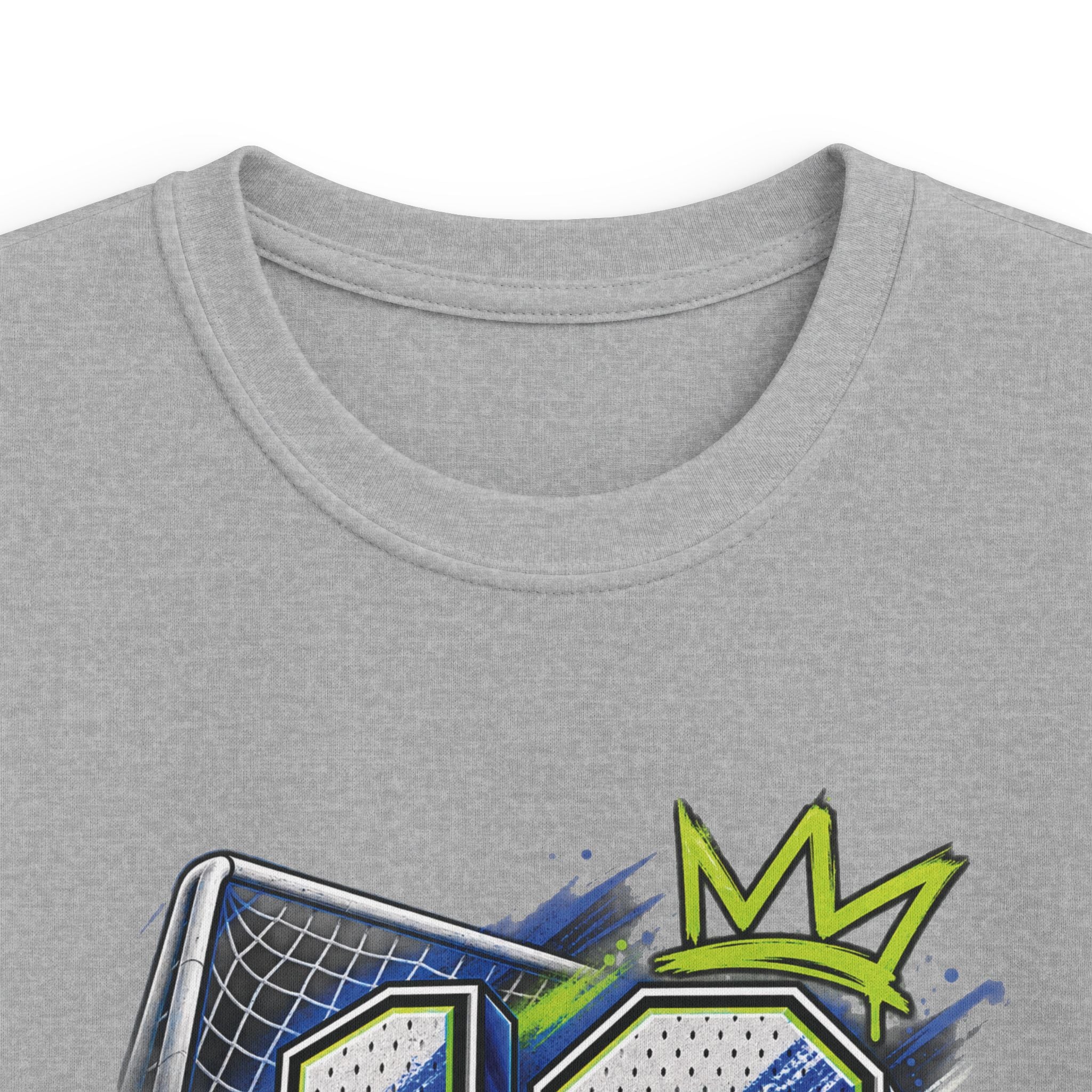Kids Birthday Soccer Number 10 Tee Youth Soccer Shirt with Ball & Cleat Graphic