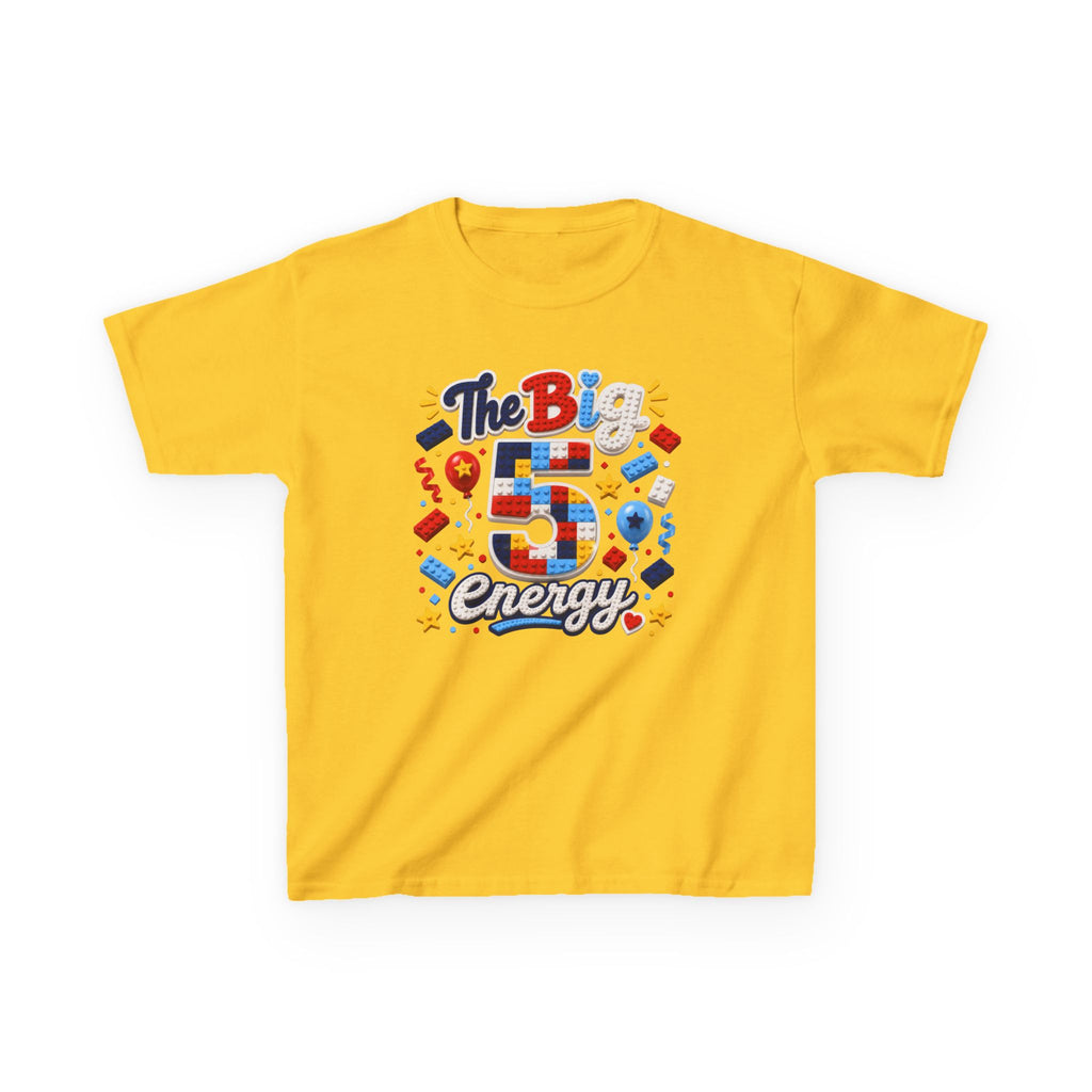 "The Big 5" Graphic kids Birthday T-Shirt Design