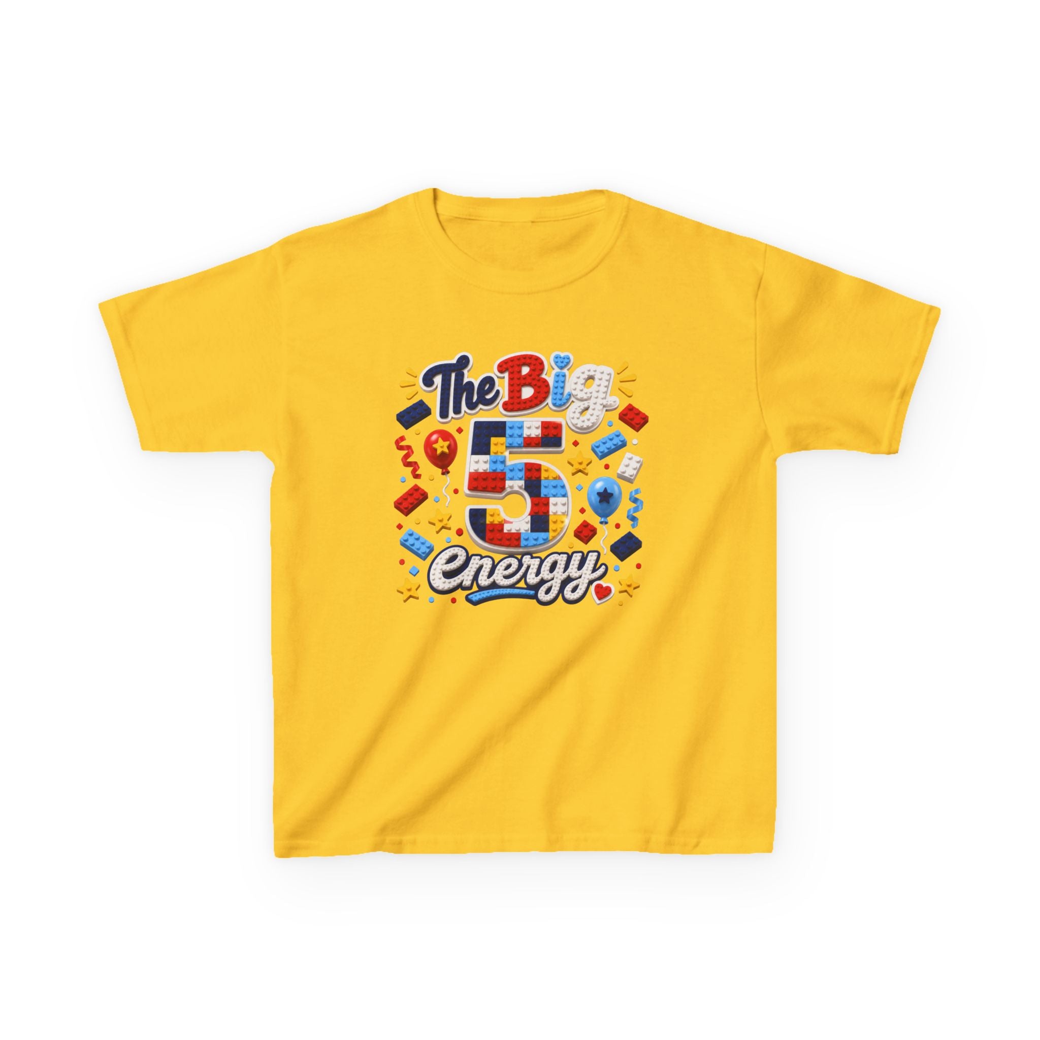 "The Big 5" Graphic kids Birthday T-Shirt Design