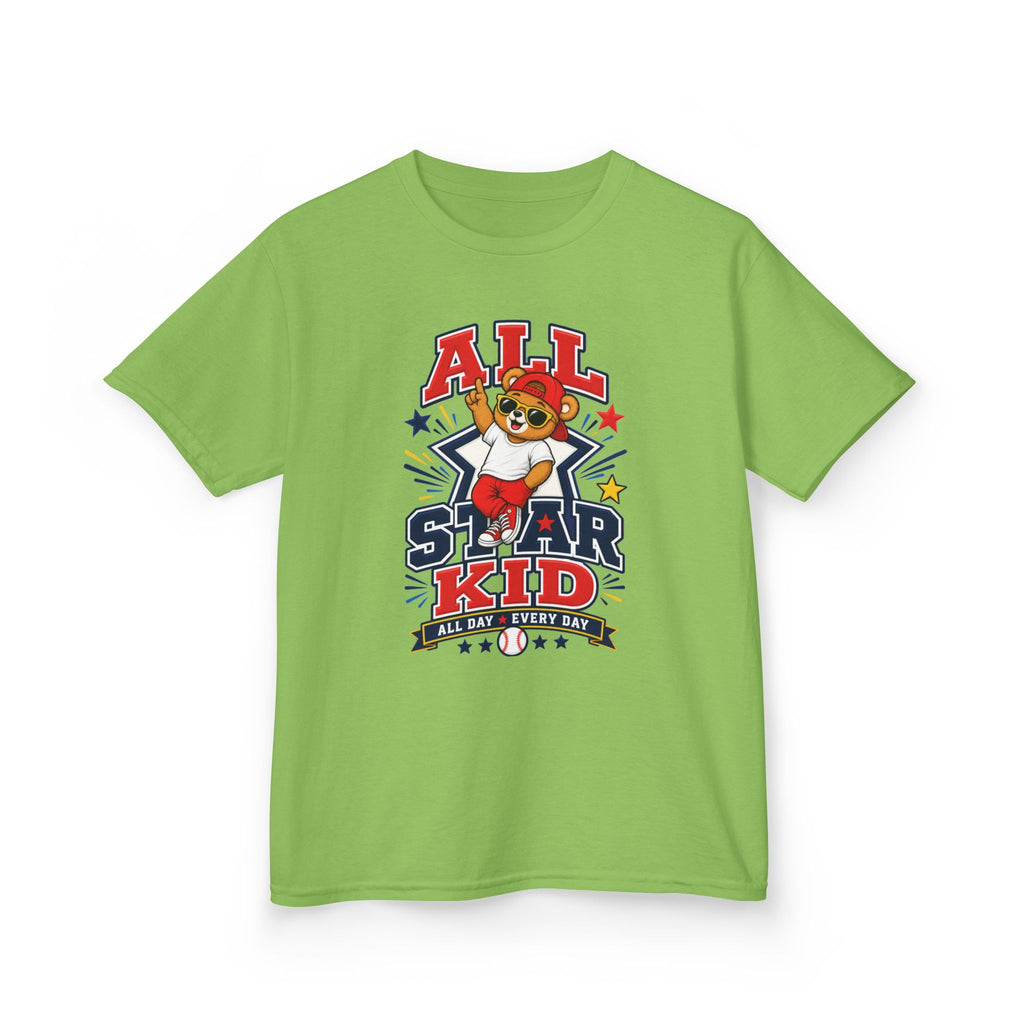 All Star Kid Kids T‑Shirt  Cute Baseball Bear Sports Graphic Tee