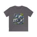 Kids Birthday Soccer Number 10 Tee Youth Soccer Shirt with Ball & Cleat Graphic
