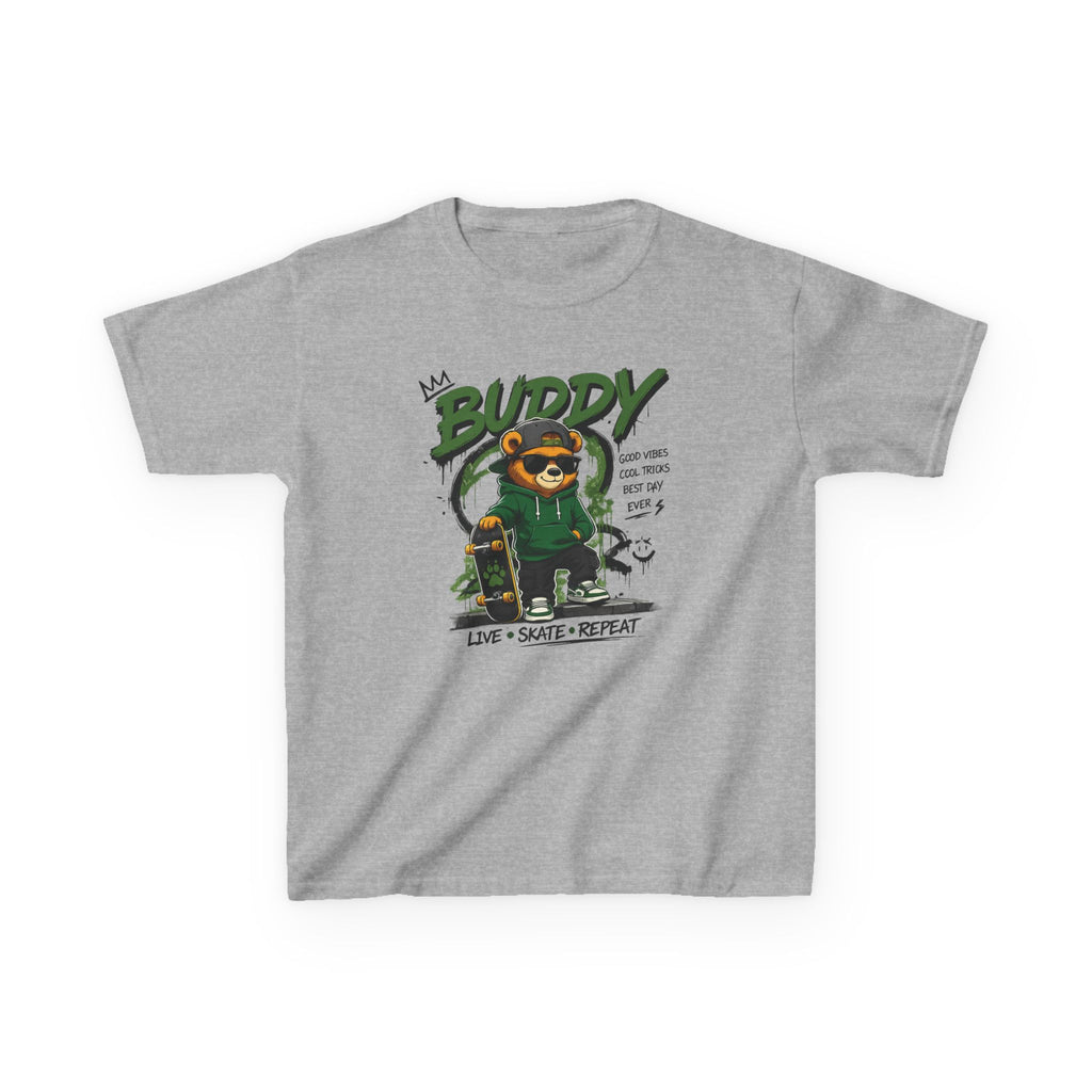 Kids Skateboard Tee "Buddy" Graphic Live • Skate • Repeat Boys and Girls Graphic Tee