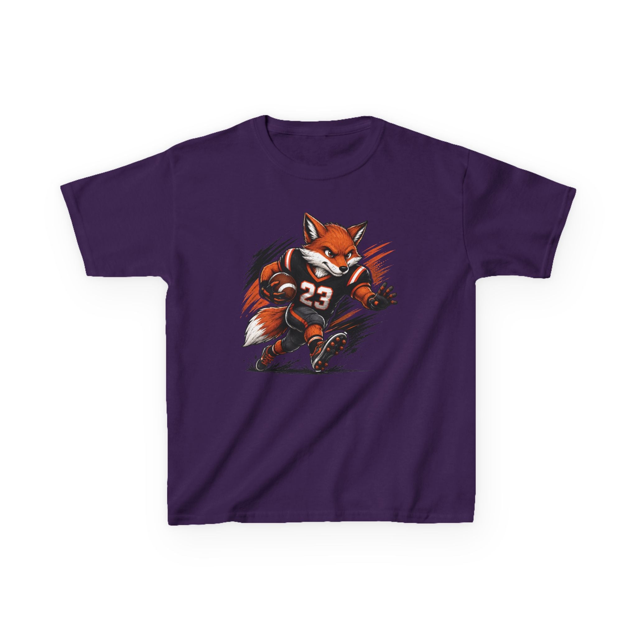 Football Fox T-Shirt | Cool Fox Football Player Graphic | Kids Football Tee | Youth Sports Animal Shirt | Football Lover Gift