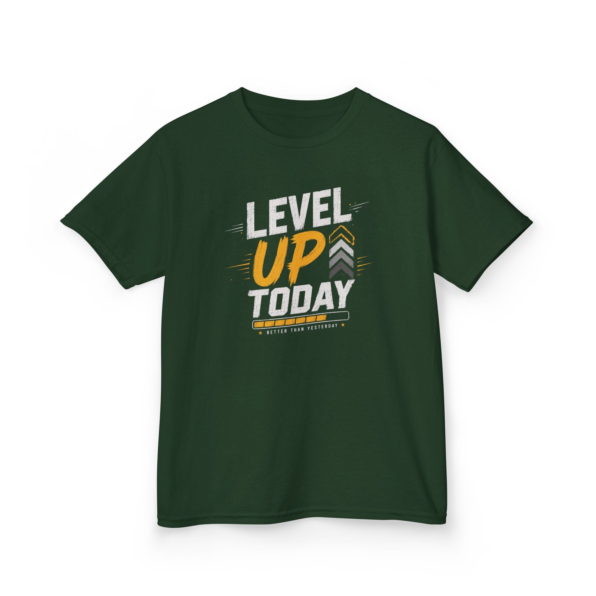 Kids "Level Up Today" Boys and Girls Graphic Tee Birthday Gamer Shirt